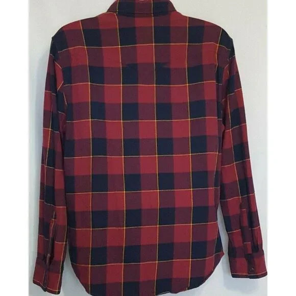 Levi's NBA Cleveland Cavaliers Gridiron Flannel Plaid Shirt Men Size Extra Large - Picture 5 of 10